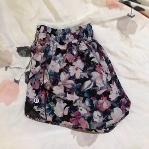 Lululemon Floral Hotty Hot Shorts